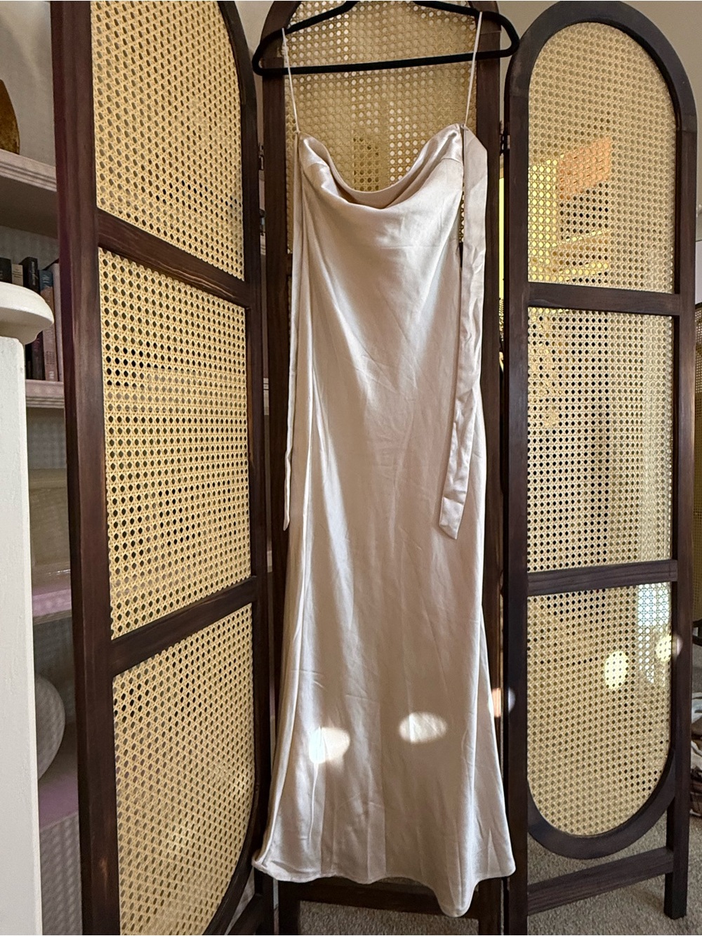 Princess Polly Cowl Neck Slip Dress in Champagne